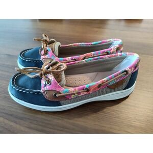Sperry Top Sider Womens Angelfish Flamingo Boat Shoes Size 7M